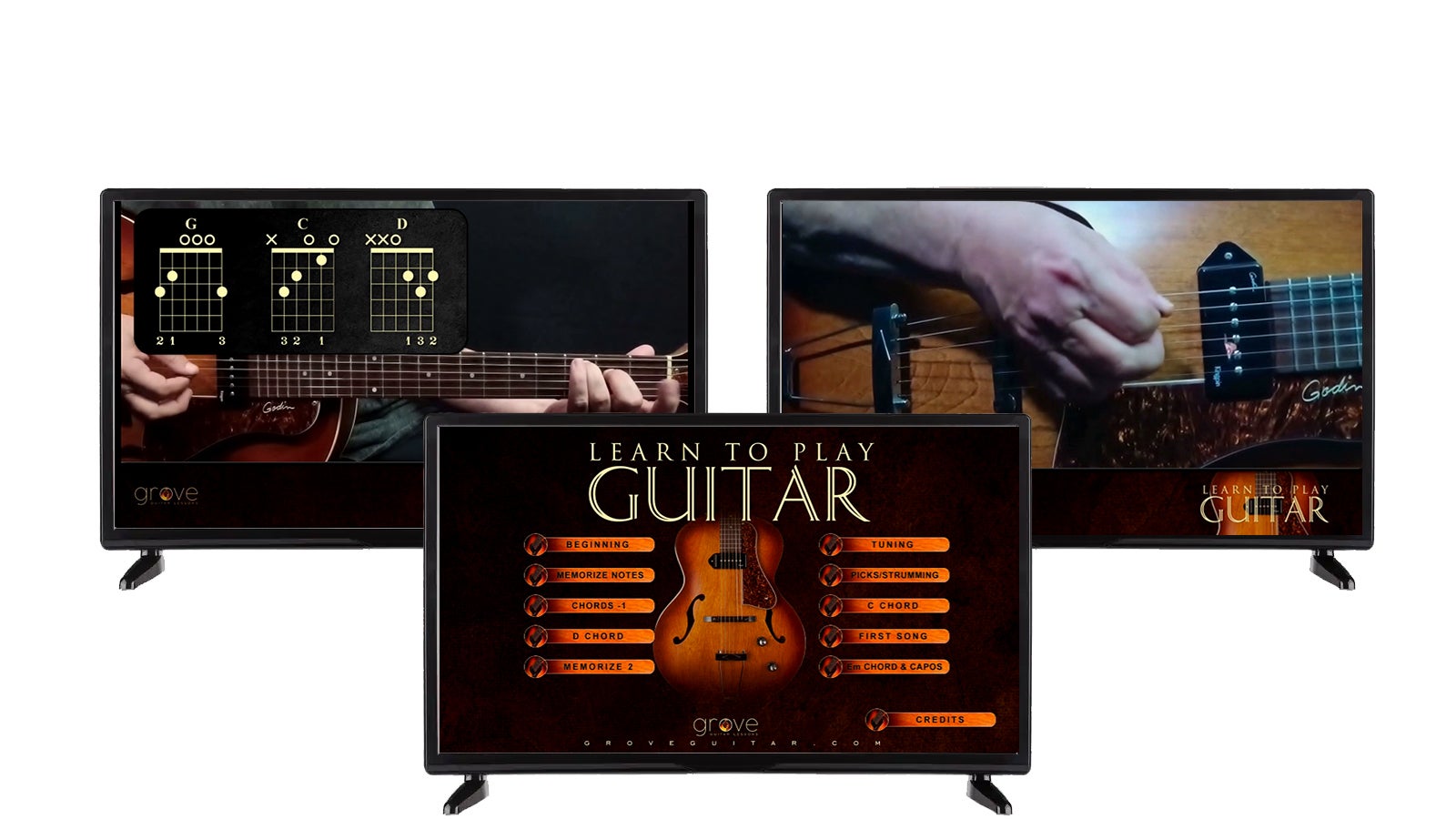 GUITAR LESSON Vol.2 & 3 DVDセット Learn To Play Guitar 4 DVD Set | Grove Guitar Lessons